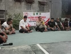 Kapolsek Pebayuran,Giat Ngopi Kamtibmas Dengan Satgas Anti Tawuran