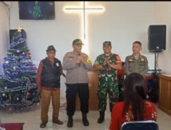 Sangat Kompak!!! Kapolsek Pebayuran Bersama Danramil Serta Unsur Kecamatan,Melaksanakan Pengamanan Perayaan Natal