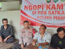 Berikan Himbauan Kepada Masyarakat,Kanit Binmas Polsek Pebayuran Melaksanakan Giat Ngopi Kamtibmas
