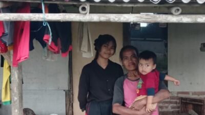 Janda Dua Anak di Kampung Bakung Kulon Hidup di Rumah Tak Layak Huni, Ketua ranting PP Desa Karangreja Bergerak Galang Dana