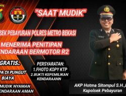 Berikan keamanan dan kenyamanan Saat Libu Lebaran, Polsek Pebayuran Membuka Penitipan Kendaraan
