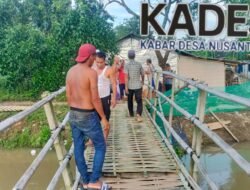 Jembatan Penghubung Permanen Runtuh Tak Kunjung Diperbaiki, Warga Bantarjaya Meminta Iuran Keliling untuk Perbaikan Jembatan Bambu