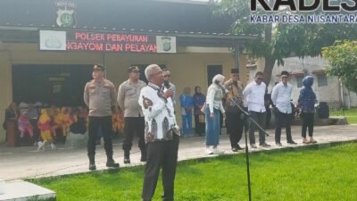 Tokoh Masyarakat H. Sardi, S.Sos Hadiri dan Berikan Sambutan dalam Acara Sertijab Kapolsek Pebayuran