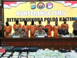 Penangkapan 8 Orang Tersangka Peredaran Narkoba di Samarinda-Balikpapan