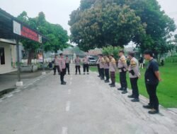 Kapolsek Pebayuran AKP Iing Suhaery, S.H., Pimpin Apel Pagi Bersama Anggota
