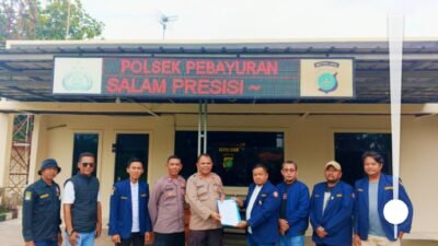 Ketua Karang Taruna Kecamatan Pebayuran Resmi Menjabat, Lakukan Silaturahmi ke Polsek Pebayuran