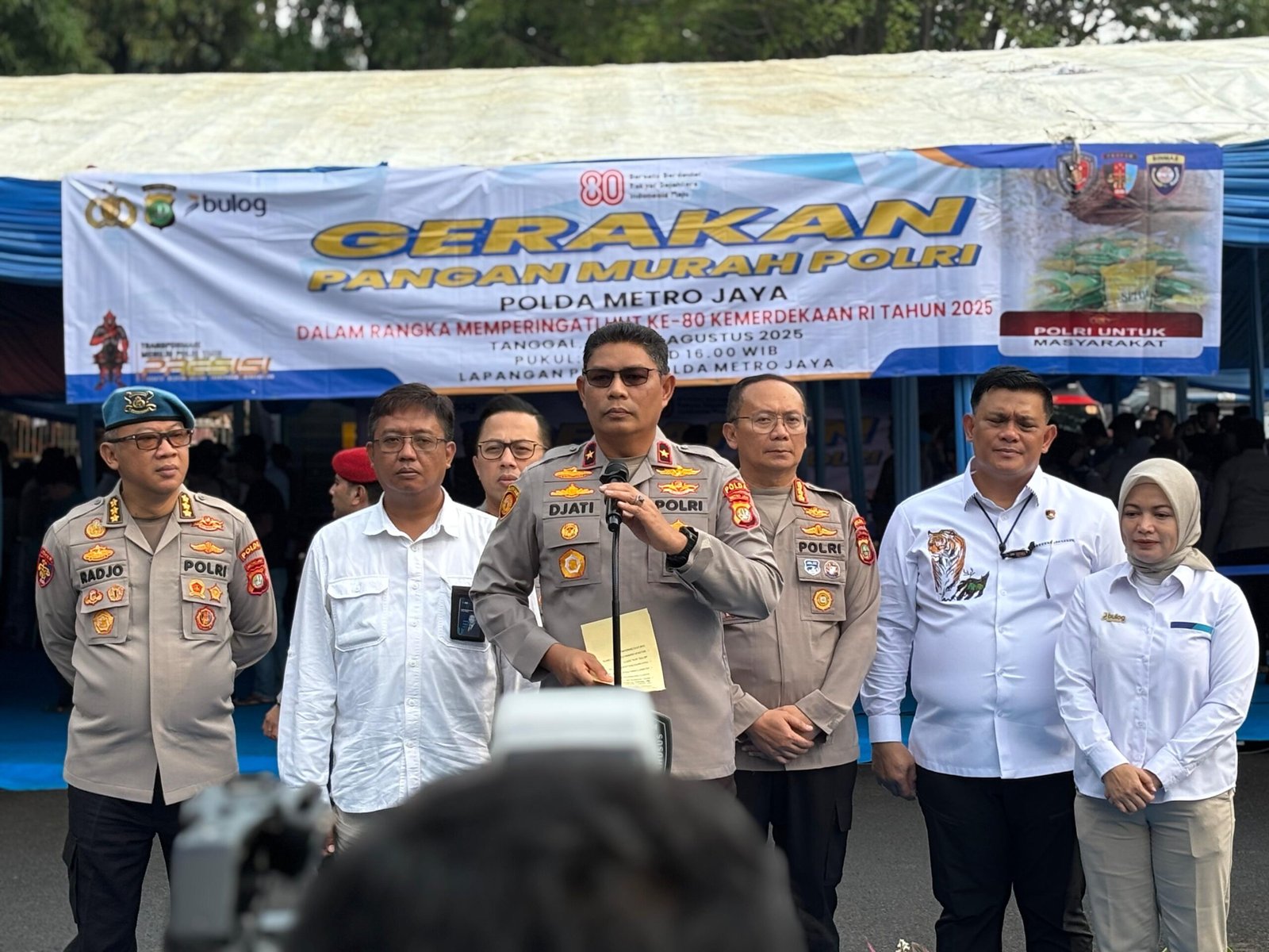 Wakapolda Metro Buka Gerakan Pangan Murah Jelang HUT Ke – 80 RI