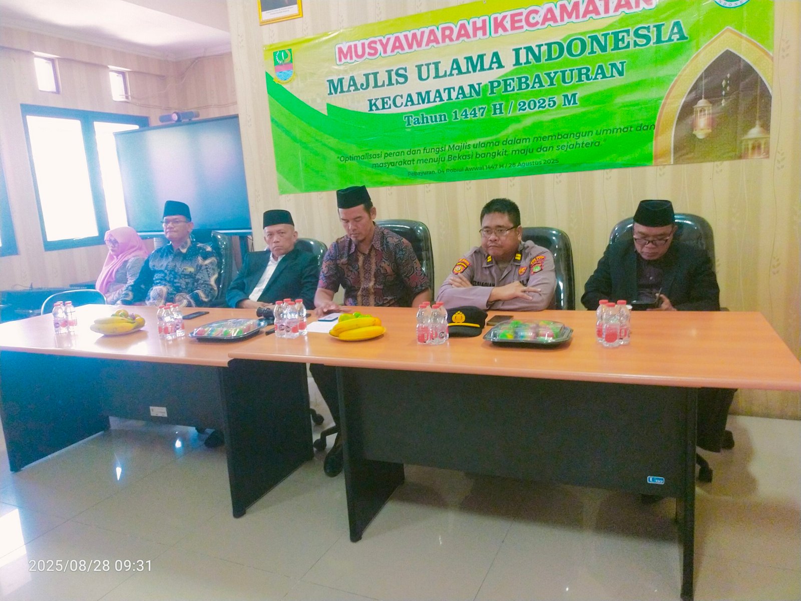 Wakapolsek Pebayuran IPTU Cornelius Tigor S.H., Hadiri Musyawarah Pemilihan Ketua MUI Kecamata