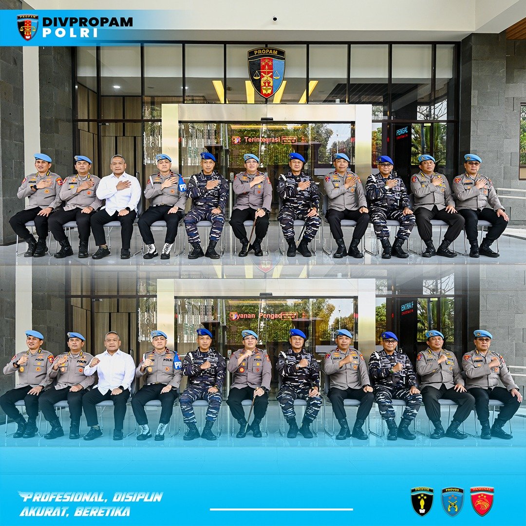 Divpropam Polri Terima Kunjungan Danpuspomal TNI AL, Perkuat Sinergi dan Soliditas