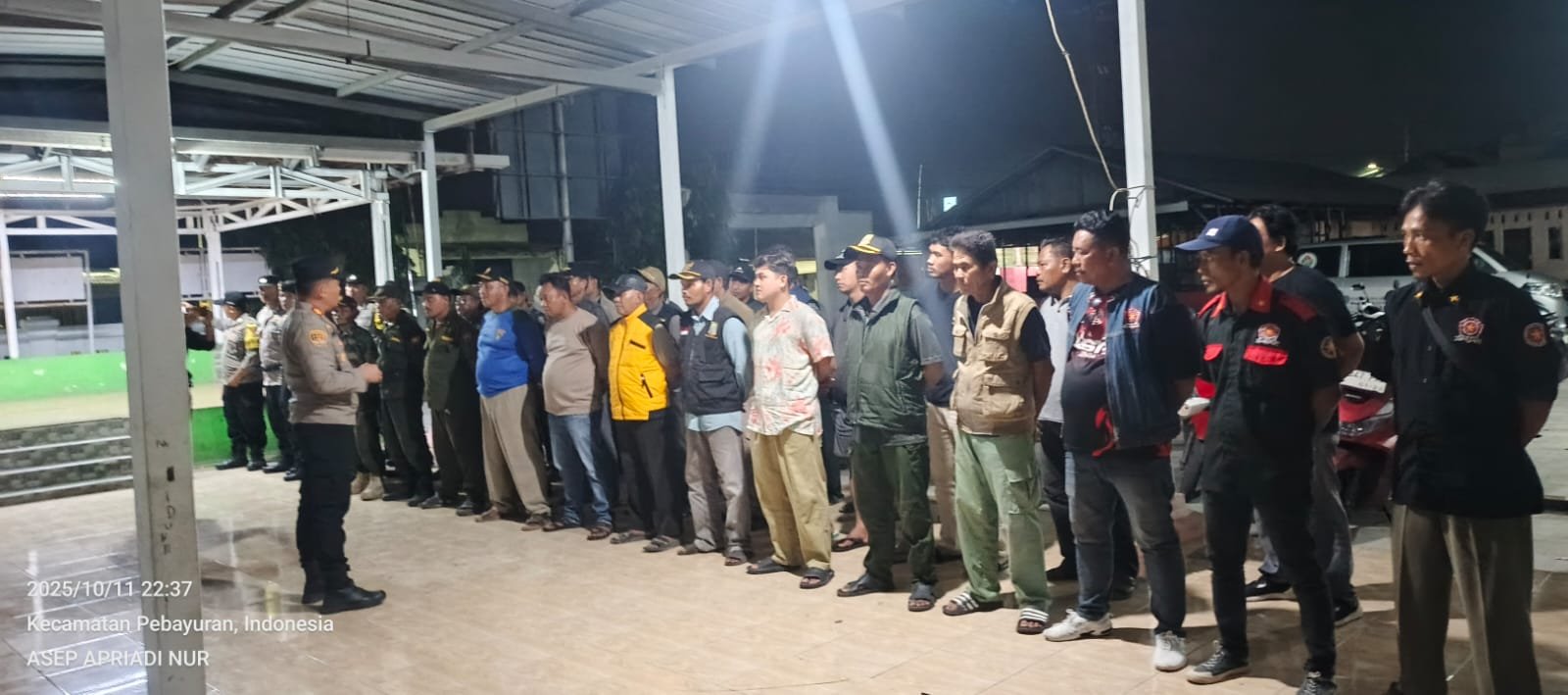 Kapolsek Pebayuran Gelar Apel Gabungan, Tegaskan Komitmen Jaga Kamtibmas di Wilayah Hukum Pebayuran