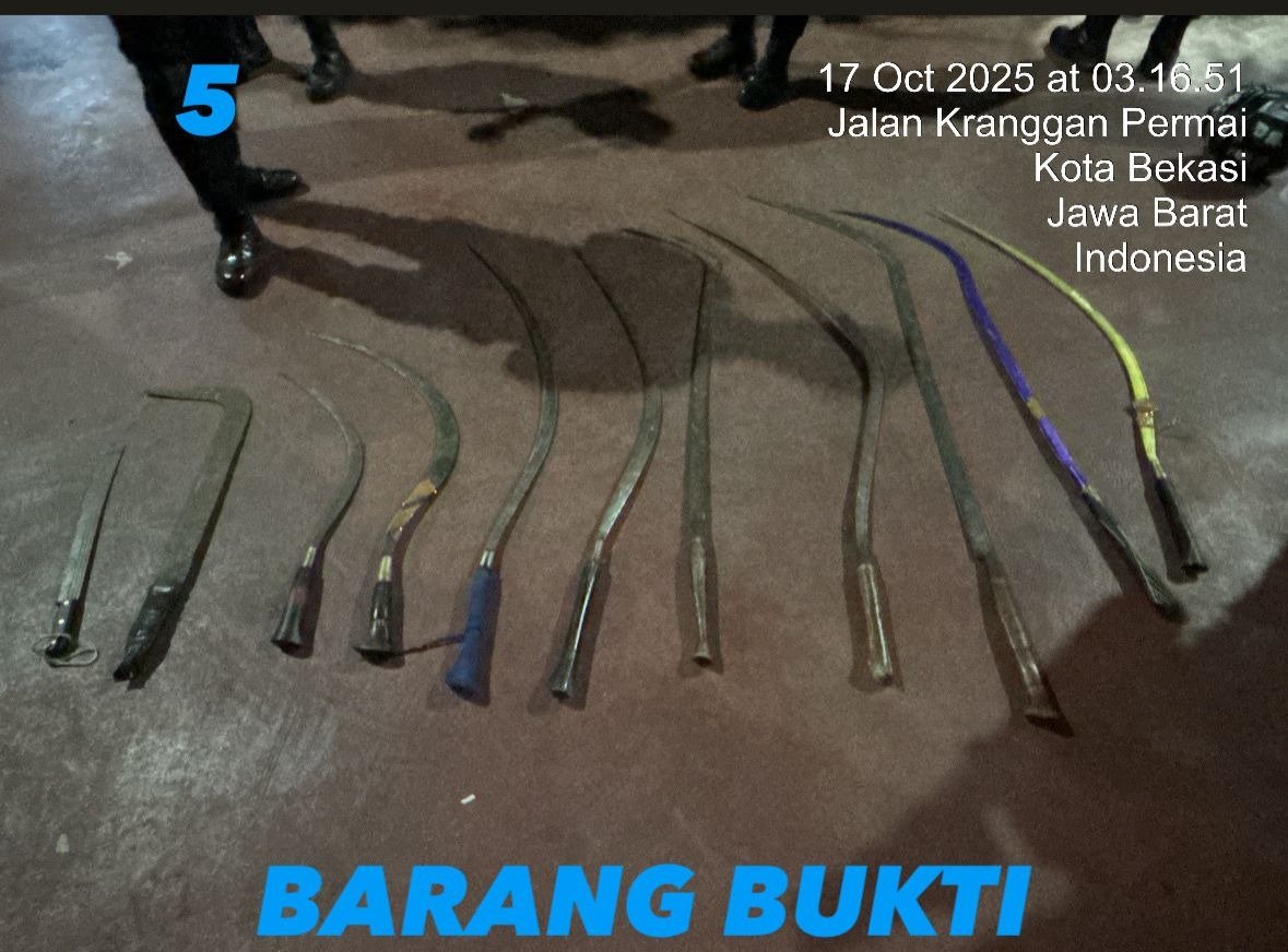 Tim Samapta Polda Metro Jaya Amankan Puluhan Pemuda dan Sajam dari Aksi Tawuran dan Balap Liar