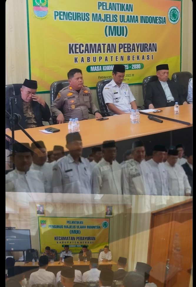 Kapolsek Pebayuran AKP Iing Suhaeri S.H., M.H., Hadiri Pelantikan Pengurus MUI Kecamatan Pebayuran Periode 2025–2030