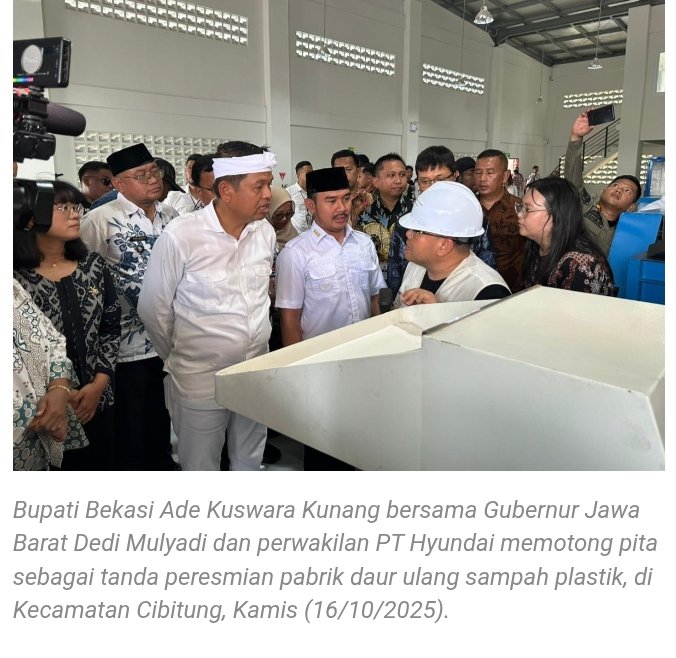 CSR Berdayakan Masyarakat, Hyundai Hadirkan Pabrik Daur Ulang Sampah Plastik di Cibitung
