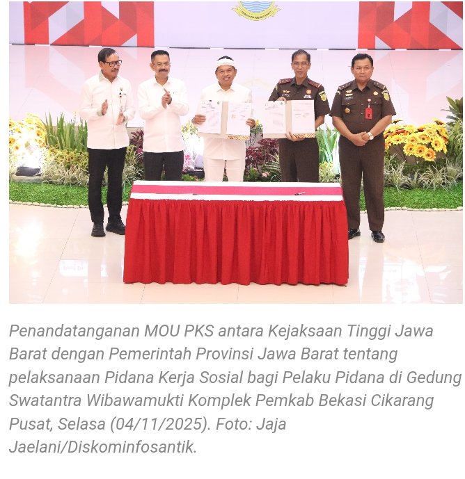 Gubernur Jabar Dedi Mulyadi Dorong Pidana Kerja Sosial, Nilai Lebih Humanis dan Efisien dari Penjara