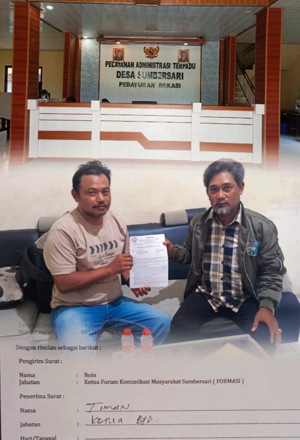 FORMASI Tuntut Transparansi Dana Desa, Surat Resmi Dilayangkan ke BPD Sumbersari