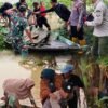 Kanit Bimas Polsek Pebayuran Aiptu Triyono Evakuasi Warga Terdampak Banjir di Bantaran Sungai Citarum