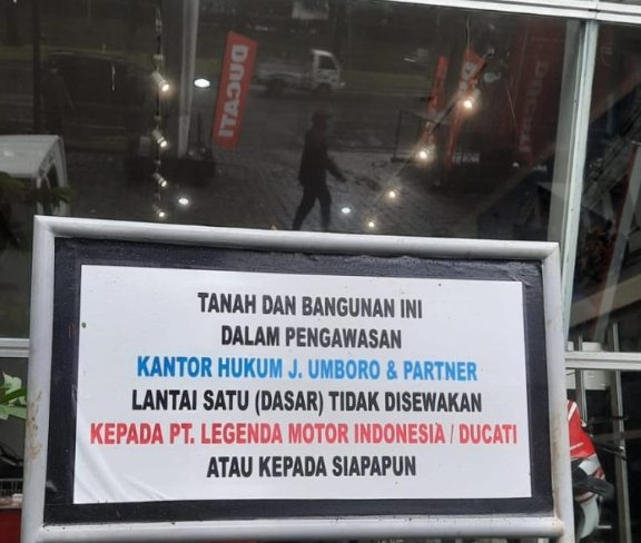 Showroom Ducati Disegel Pemenang Lelang, Diduga Menyalahi Perjanjian Sewa