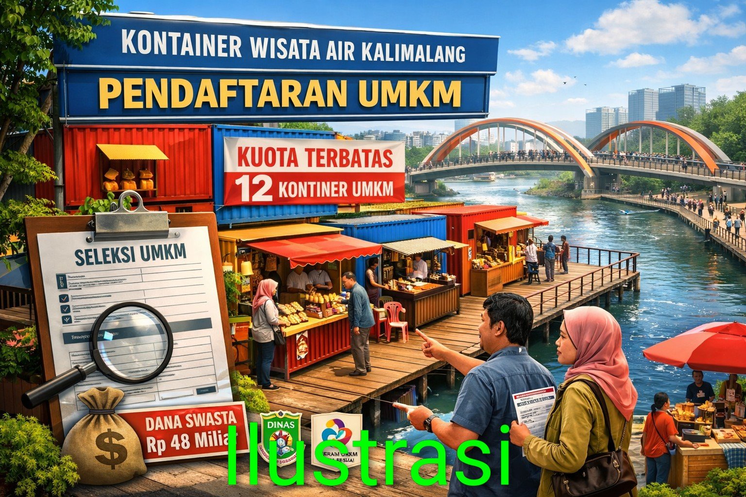 Pemkot Bekasi Buka Pendaftaran UMKM di Wisata Air Kalimalang, Hanya 12 dari 87 Kontainer Dialokasikan