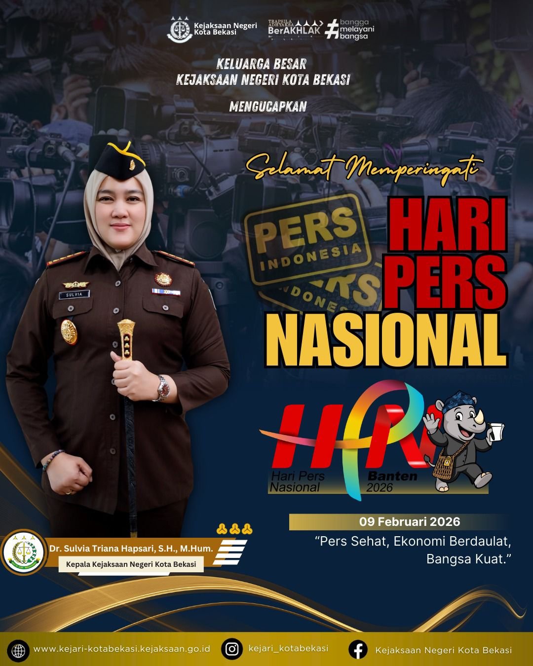 Kejari Kota Bekasi Ucapkan Selamat Hari Pers Nasional 2026, Tegaskan Pentingnya Sinergi Pers dan Penegak Hukum