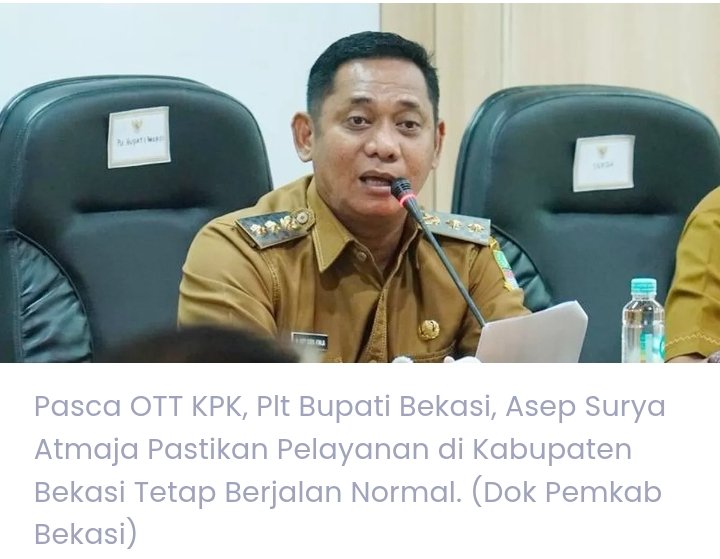 Plt Bupati Bekasi Asep Surya Atmaja Respons Program Gentengisasi Presiden Prabowo Subianto: Tak Bisa Disamaratakan