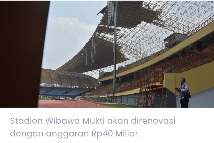 Stadion Wibawamukti Direhabilitasi Pascaputing Beliung, Pemerintah Pusat Kucurkan Puluhan Miliar