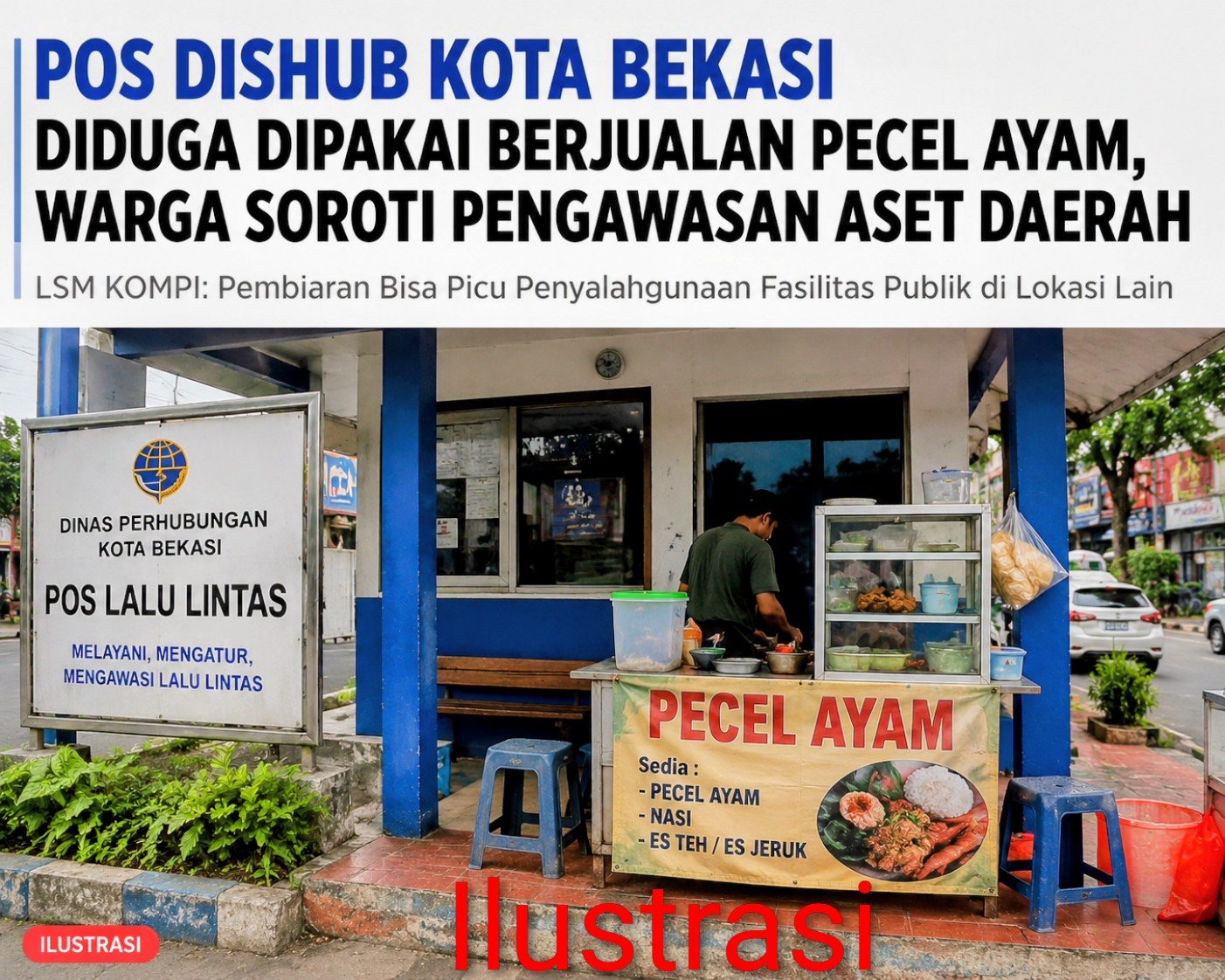 LSM KOMPI Soroti Dugaan Penyalahgunaan Pos Dishub untuk Aktivitas Dagang