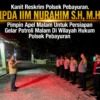 Kanit Reskrim Polsek Pebayuran IPDA Iim Nurahim S.H,M.H. Pimpin Apel Malam, Perkuat Patroli Demi Keamanan Warga