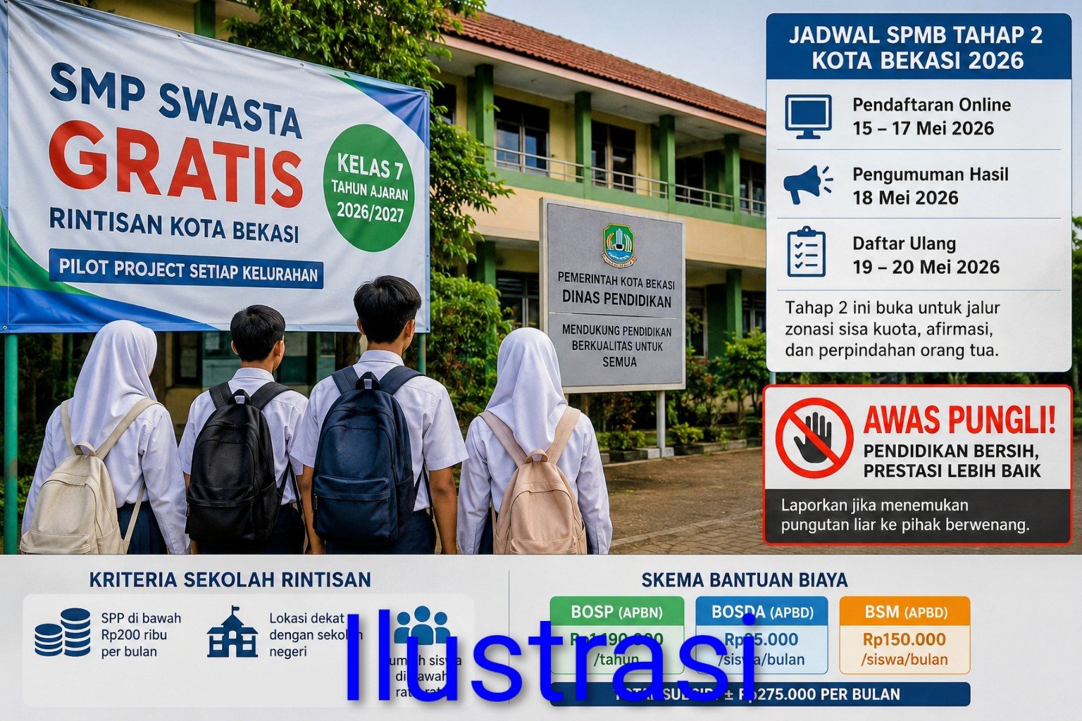 Sekolah Swasta Gratis di Bekasi Mulai Dirancang, Transparansi SPMB Jadi Sorotan