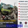 Kecelakaan di Tarumajaya, Truk Pengangkut Alat Berat Tabrak Motor dan Warung