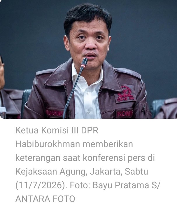 Komisi III Minta Penegakan Hukum Tetap Jalan Pasca Mundurnya Febrie
