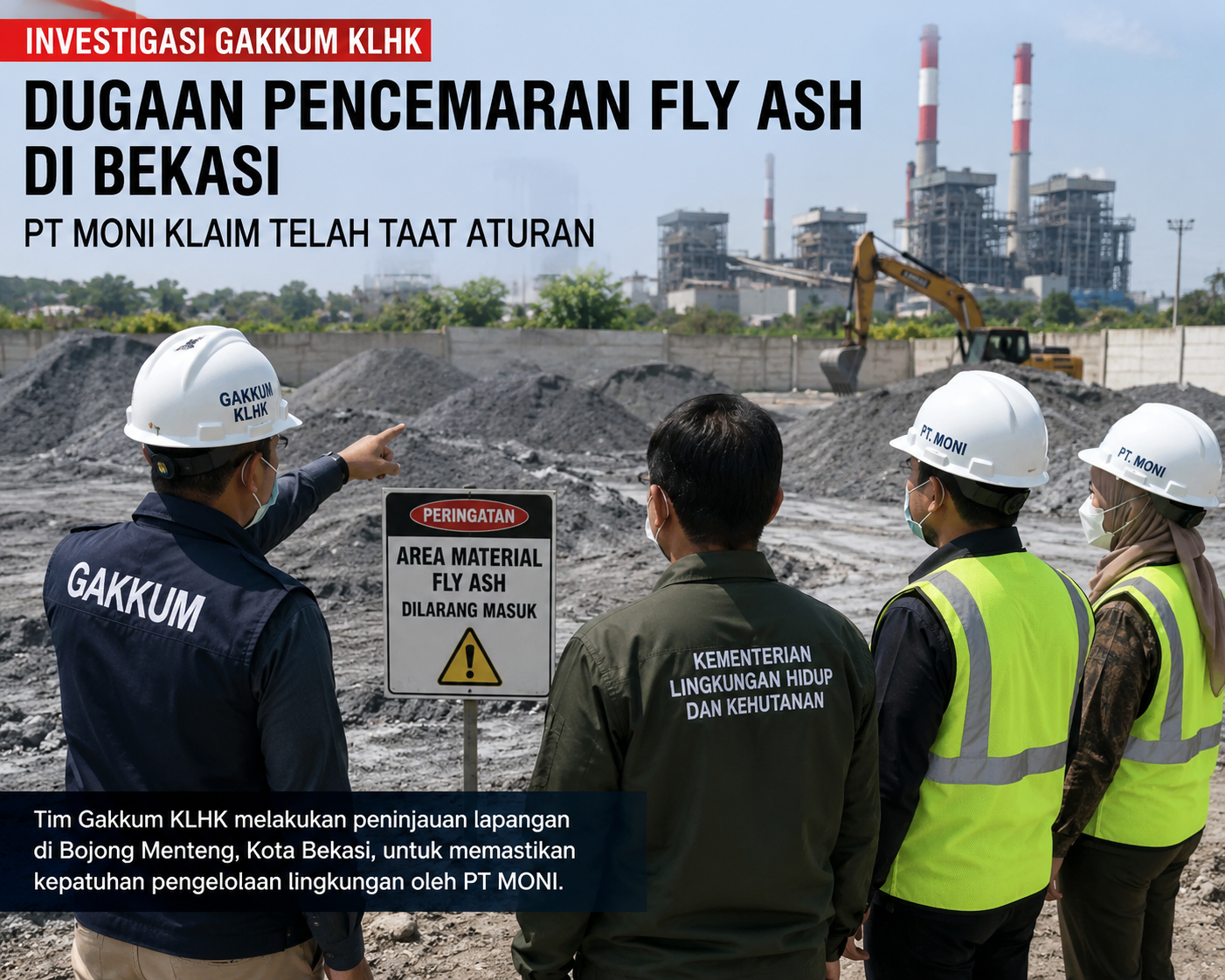 Gakkum KLHK Cek Dugaan Pencemaran Fly Ash, PT MONI Pastikan Operasional Sesuai Regulasi