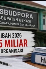 Ilustrasi Disbudpora Kabupaten Bekasi: hibah Rp8,65 miliar untuk tujuh organisasi olahraga dan kepemudaan, namun rincian tiap penerima belum terungkap kini.