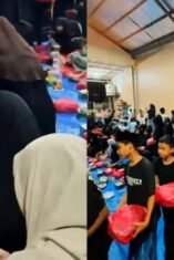Anggota DPRD Kabupaten Bekasi Putri Ramadhanty menyerahkan bingkisan dan santunan kepada anak yatim dalam kegiatan Jumat Berkah di Taman Sentosa, Cikarang Selatan.